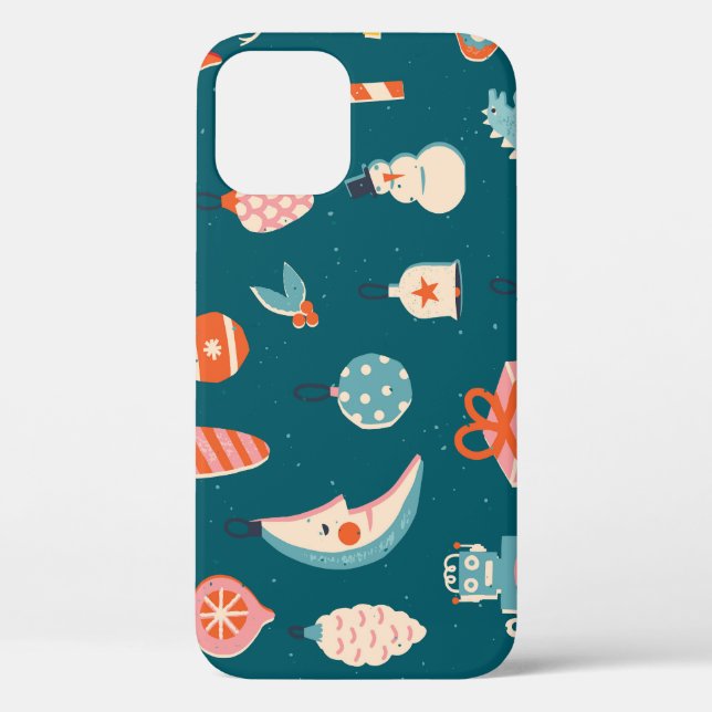 Weihnachtselemente Winterurlaub Set Case-Mate iPhone Hülle (Rückseite)