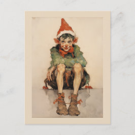 Weihnachtself 1 feiertagspostkarte