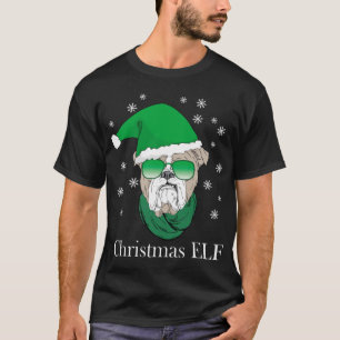 Weihnachtself - Cooler Bulldog in Sonnenbrille ' T-Shirt