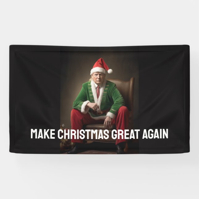 Weihnachtself Donald Trump Banner (Horizontal)