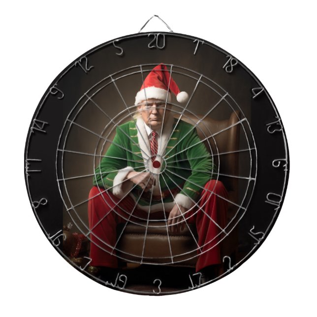 Weihnachtself Donald Trump Dartscheibe (vorne)