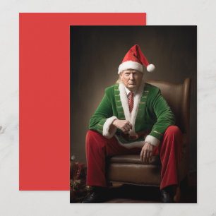 Weihnachtself Donald Trump Feiertagskarte