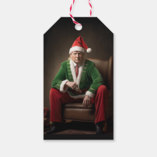 Weihnachtself Donald Trump Geschenkanhänger