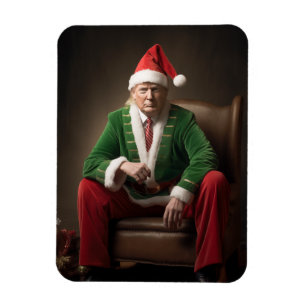Weihnachtself Donald Trump Magnet