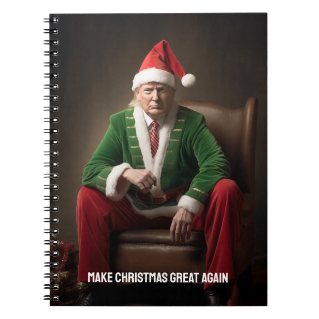 Weihnachtself Donald Trump Notizblock (Vorderseite)