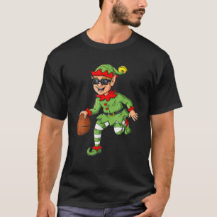 Weihnachtself Dribbling A Basketball Funny Boys Ki T-Shirt