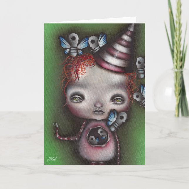 Weihnachtself Feiertagskarte (Vorderseite)