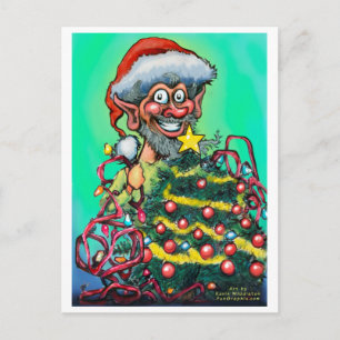 Weihnachtself Feiertagspostkarte