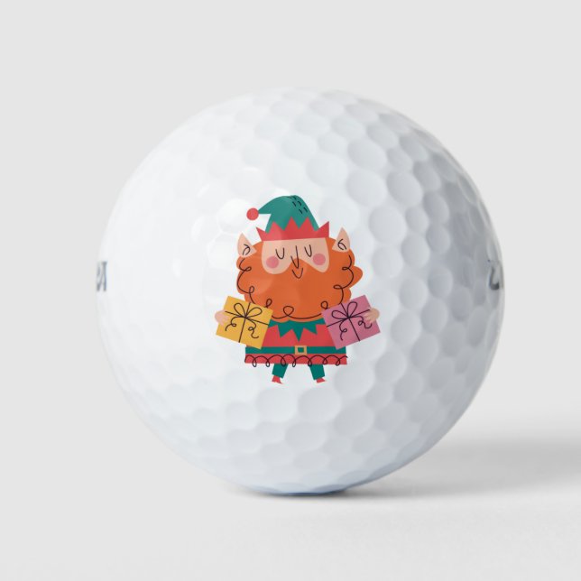 Weihnachtself Golfball (Vorderseite)