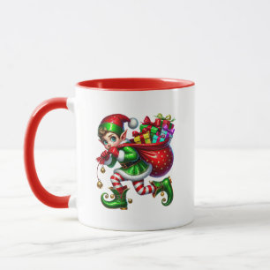 Weihnachtself hinzufügen tasse