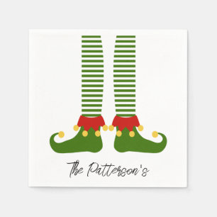 Weihnachtself Holiday Cheer Name Festlicher Spaß Serviette