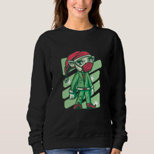 Weihnachtself Homeoffice Gesichtsmaske Bürohumor Q Sweatshirt
