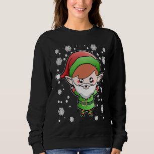 Weihnachtself Homeoffice-Gesichtsmaske Bürohumor Q Sweatshirt