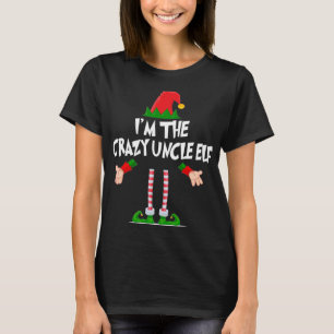 Weihnachtself Ich bin der verrückte Onkel Elf Weih T-Shirt