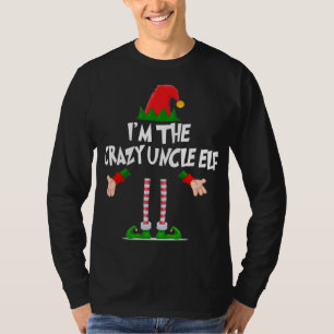 Weihnachtself Ich bin der verrückte Onkel Elf Weih T-Shirt