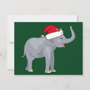 Weihnachtself im Niedlichen Weihnachtsmann hat Grü Feiertagskarte