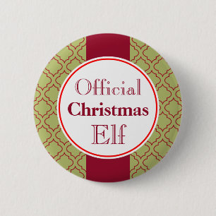 Weihnachtself-Knopf Button