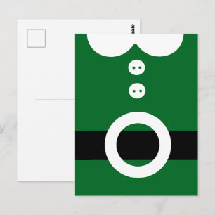 Weihnachtself-Kostüm - Saubere Weihnachtsgrafik Postkarte