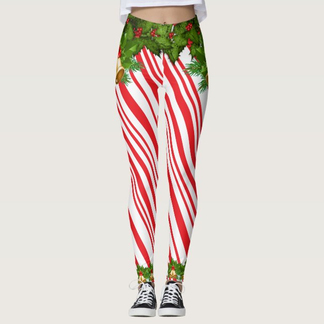 Weihnachtself-Leggings Leggings (Vorderseite)