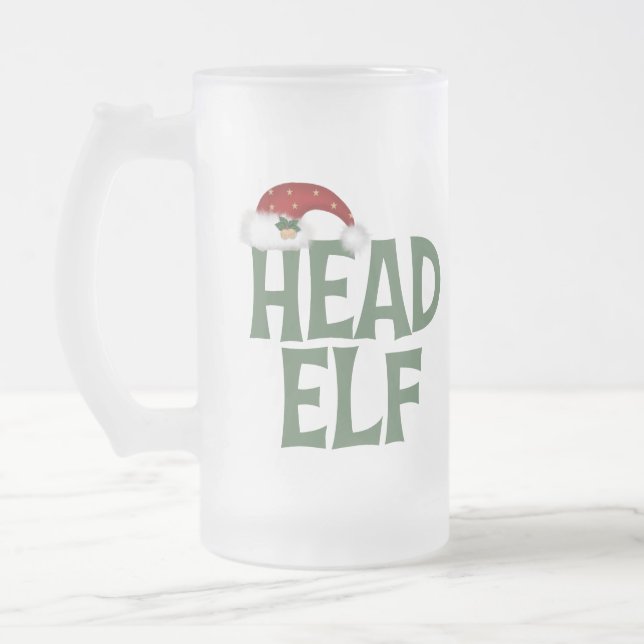 Weihnachtself Mattierte Tasse (Links)