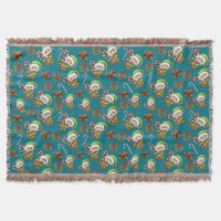 Weihnachtself mit Heiligen, Kranz und Pfefferminz