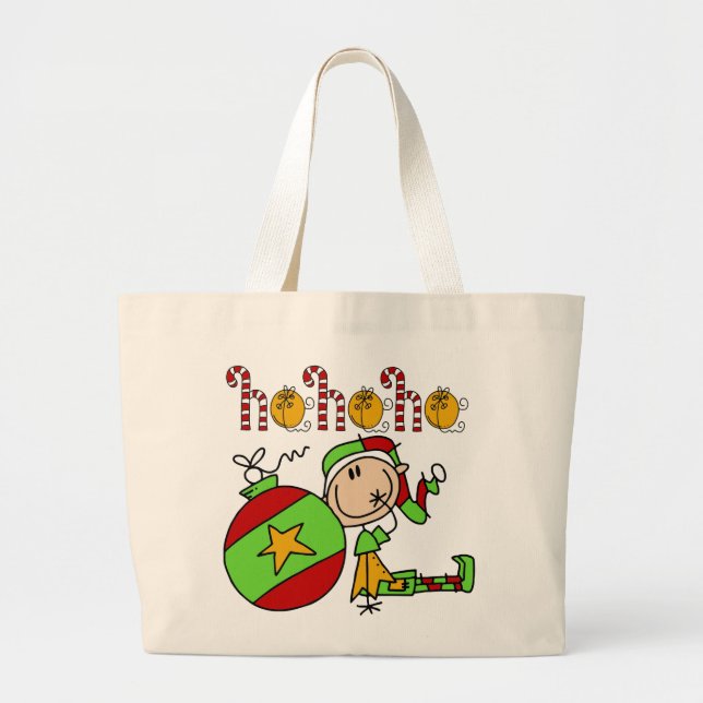 Weihnachtself Niedlich festlich Jumbo Stoffbeutel (Vorne)