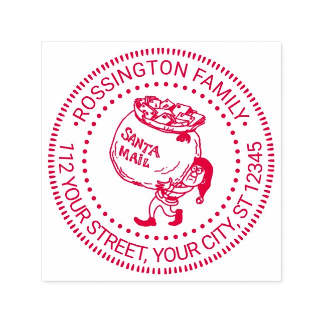 Weihnachtself SFiname Anschrift Permastempel (Design)