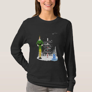 Weihnachtself Städte Holiday Santa Buddy Snow T-Shirt
