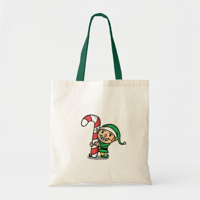 Weihnachtself-Taschen-Tasche Tragetasche (Vorne)