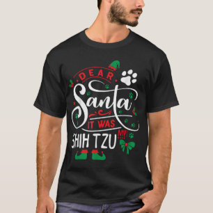 Weihnachtself Weihnachts-Hund brüten meinen Shih T-Shirt