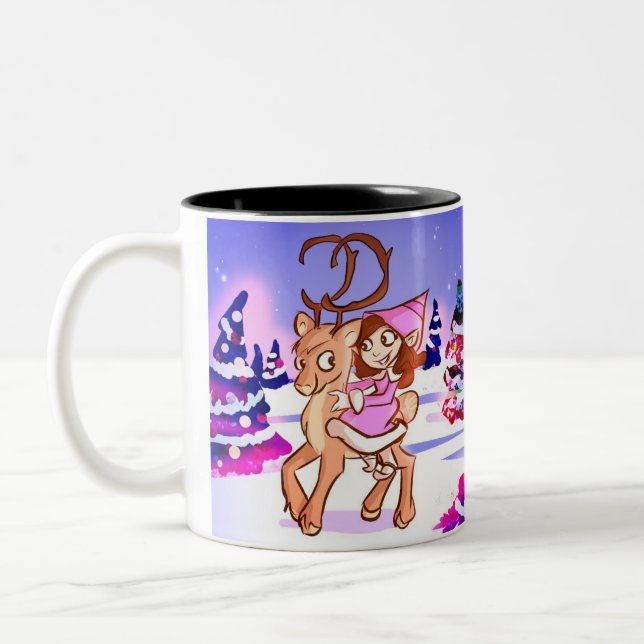 Weihnachtself Zweifarbige Tasse (Links)