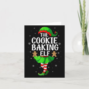 Weihnachtselfen Backen Kekse Mädchen Frauen Elf Sq Karte