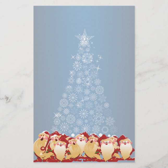 Weihnachtselfen Briefpapier (Vorderseite)