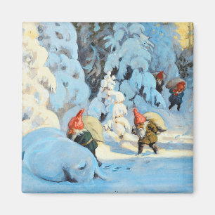 Weihnachtselfen Bringpräsenz Magnet