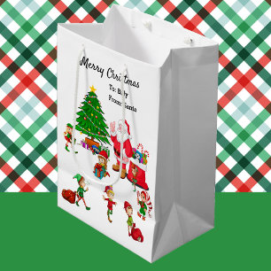 Weihnachtselfen Heiliger Individuelle Name Mittlere Geschenktüte