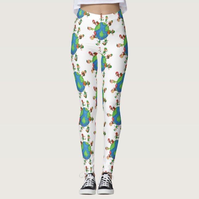 Weihnachtselfen Leggings (Vorderseite)