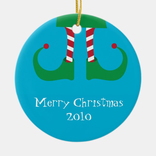Weihnachtselfen Legs Ornament (Vorne)