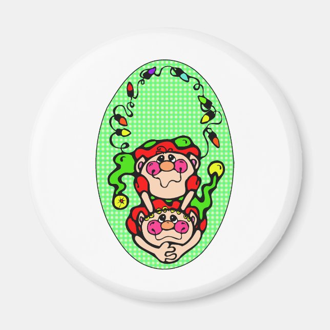 Weihnachtselfen Magnet (Vorne)
