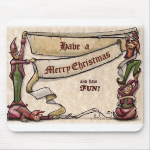 Weihnachtselfen Mousepad