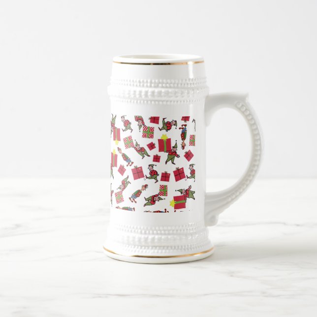 Weihnachtselfen stein bierglas (Rechts)