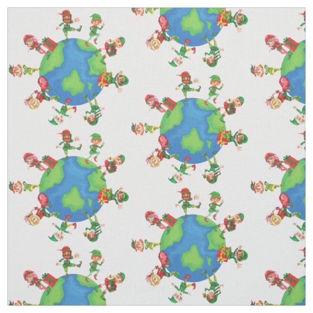 Weihnachtselfen Stoff (Muster)