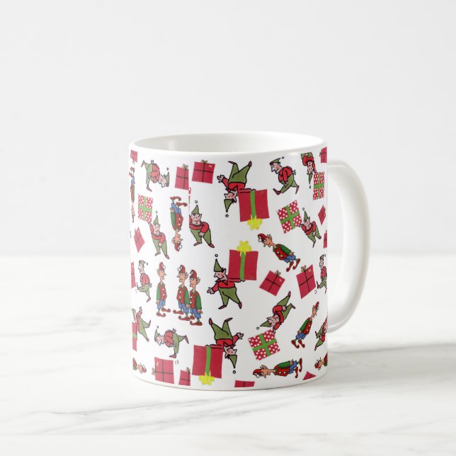 Weihnachtselfen-Tasse Kaffeetasse (VorderseiteRechts)