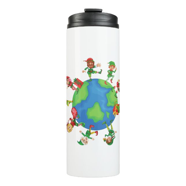 Weihnachtselfen Thermosbecher (Vorderseite)