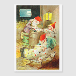 Weihnachtselfen Weihnachtskarte Magnetkarte