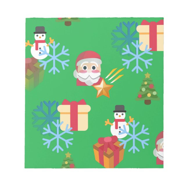 Weihnachtsemoji Notizblock (Vorderseite)