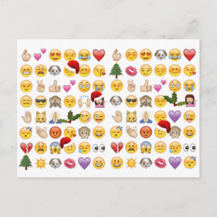 Weihnachtsemojis Feiertagspostkarte