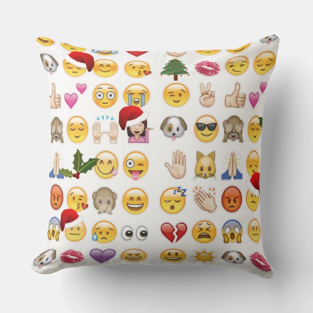 Weihnachtsemojis Kissen (Vorderseite)