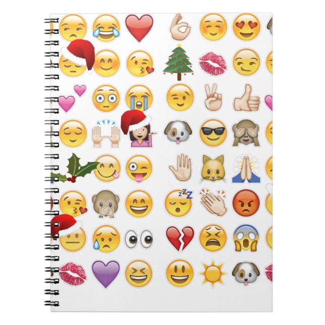 Weihnachtsemojis Notizblock (Vorderseite)