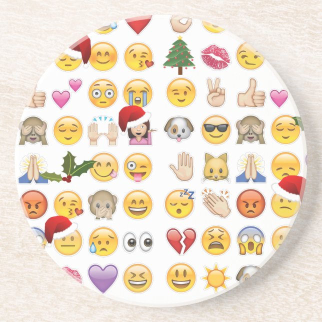 Weihnachtsemojis Untersetzer (Vorne)