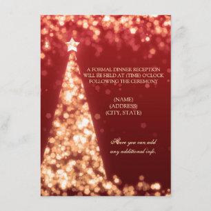 Weihnachtsempfehlung nur für Gold und Rot Einladung